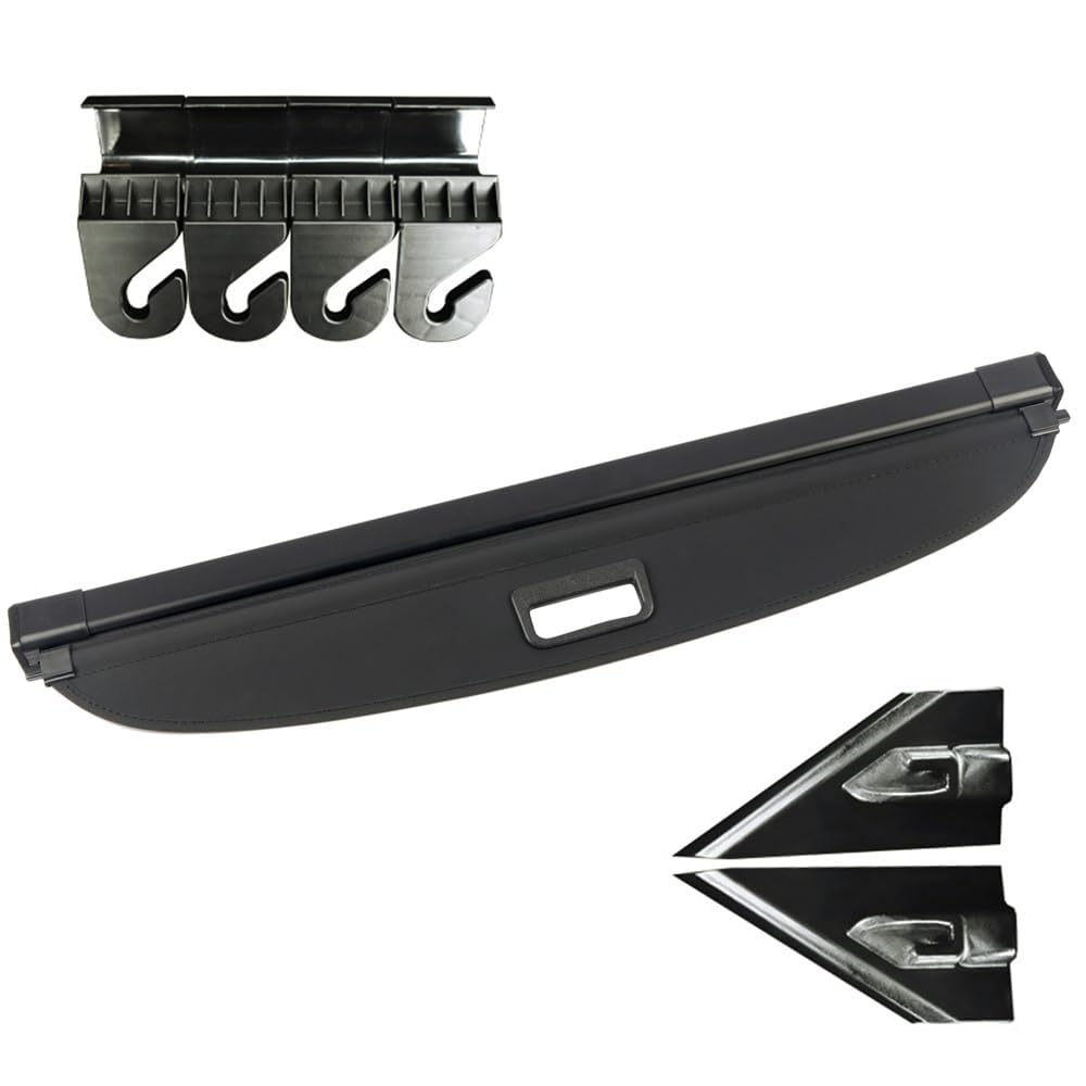 L2R for Chevrolet Chevy 2023 2024 2025 Black Retractable SUV Rear Trunk Cargo Cover Luggage Security Shield Shade Carbon Black Interior Car Accessories 1 Set