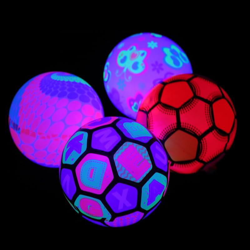 12 Leuchtende Blinkende Bälle für, Aufblasbares, Federndes, Weiches Fitnessspielzeug, Super Schillernde LED-Lichter, Geeignet für Outdoor-Aktivitäten, Gemeinsames Spielen mit Freunden, ca.