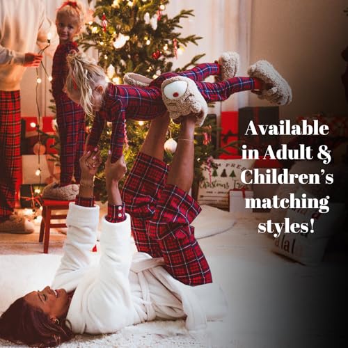 Dearfoams unisex-adult Matching Family Holiday Christmas Reindeer & Turkey Scuff3