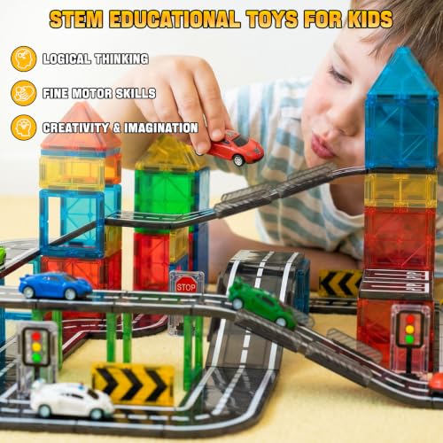 Road Magnetic Tiles for Kids DROPS TO - image 4