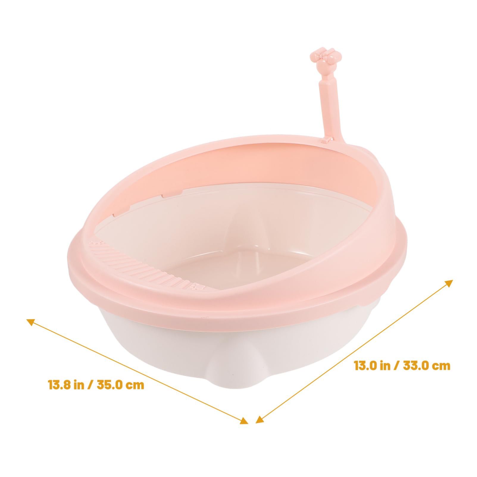 HOLIDYOYO 1 Set Semi Enclosed Cat Litter Box with Shovel Durable Splash Design for Indoor Use Compact Pet Toilet for Easy Cleaning Cat Supplies