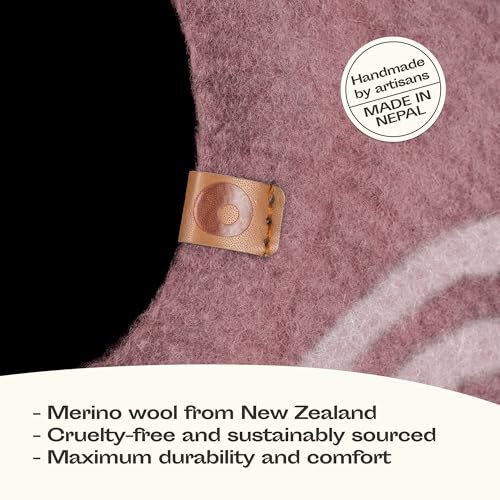 Image of MEOWFIA Cat Cave - Premium Felt Cat Bed Enclosure for Indoor Cats, Handmade Merino Wool (Rose Gold, Large)