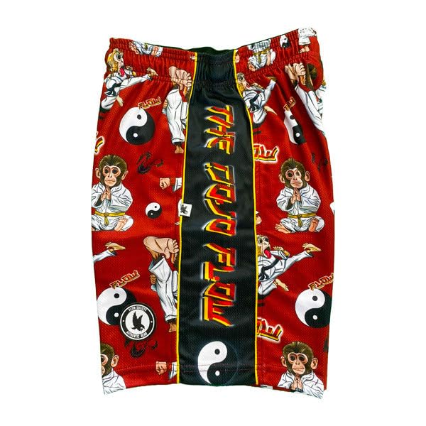Flow Society Dojo Karate Monkey Boys Athletic Shorts-Lacrosse-Gym-Sports-Activewear-Patterned-Youth Apparel-Lacrosse Gear2