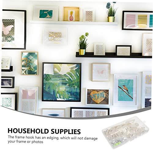 Image of jojofuny Visible Wall Hooks for Art Display Frame Hanger Kit Picture Hanging Hardware for Drywall