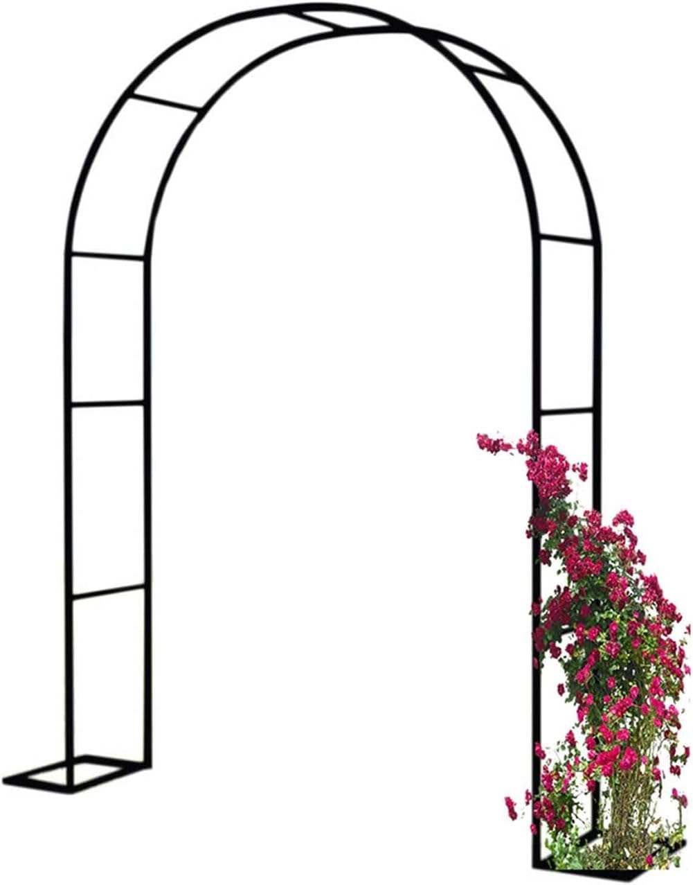 Black Garden Arbor for Various Climbing Plants Metal Arch with Bases Wedding Arch Extra Tall Pergola Trellis Grape Vines Archway,Green,W1.8M*H2.2M