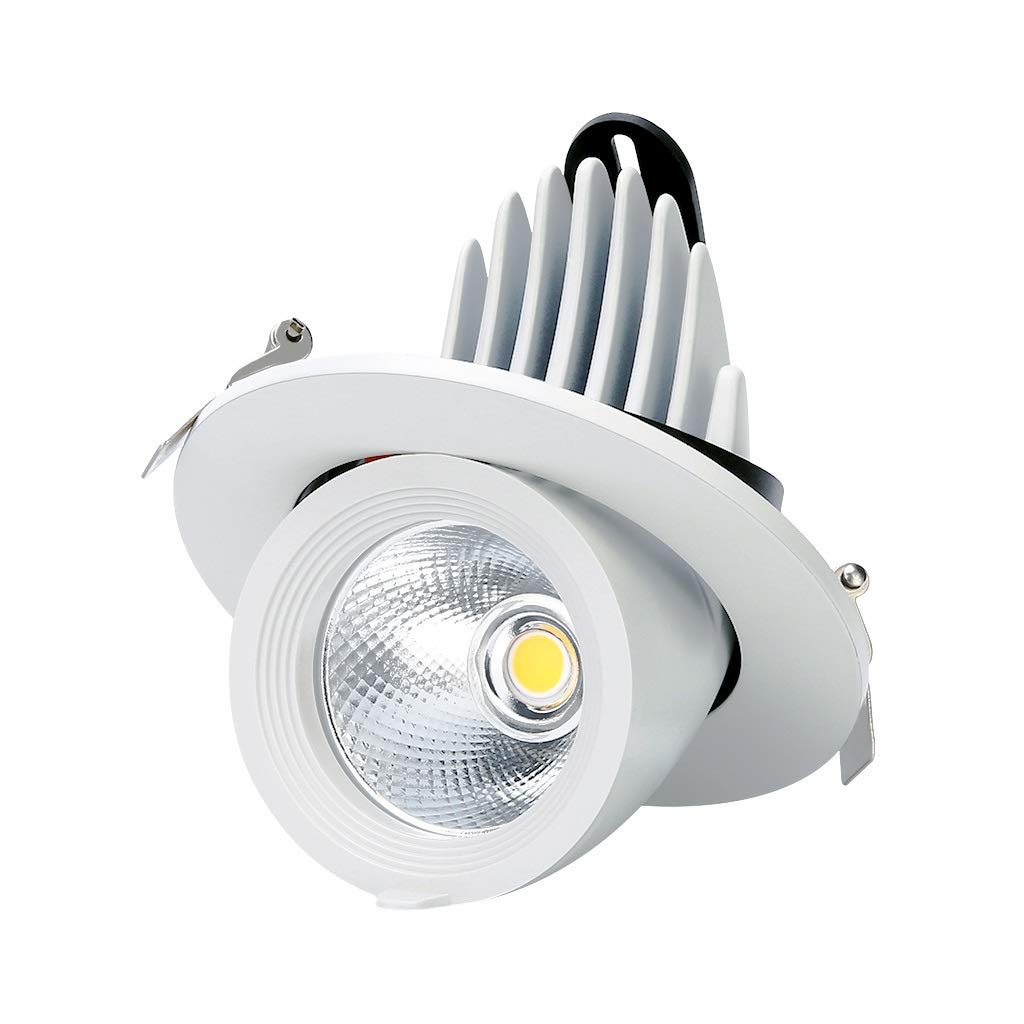 HynJGih Led Spotlight Embedded Super Bright Cob Living Room Home Ceiling Light Shop Spotlight(24W,Warm Light)
