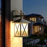 [Bombillas recomendadas]-Luces de porche exteriores con bombillas E27, de hasta 40 W. Experimenta con diferentes temperaturas de color o bombillas funcionales para dar rienda suelta a tu creatividad. La base de rosca facilita la sustitución de las bombillas y prolonga su vida útil. Elige tu tipo de bombilla favorito para crear la iluminación perfecta para tu hogar. (Nota: bombilla no incluida).