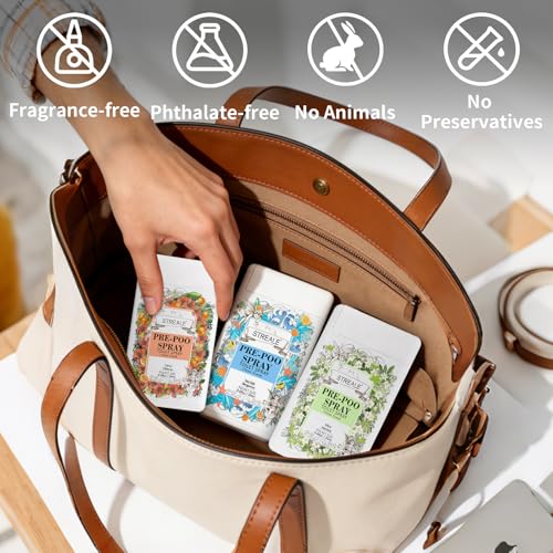 Image of Travel Size Toilet Spray 6-Pack, Travel Essentials Toiletries, Pocket Size Pre-Poo Spray, Bathroom Odor Deodorizer, Up to 360 Uses, 6 Refreshing Scents