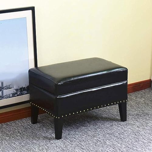 Repose-pieds ottoman en bois massif velours violet doux