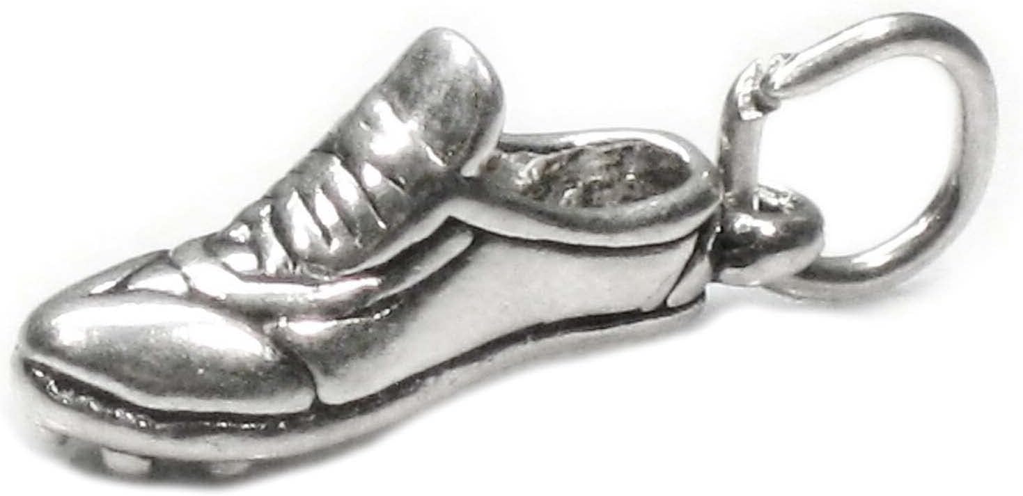 Running Track and Field Shoe 3D 925 Sterling Silver Charm Pendant Bracelet Jewelry Making Supply