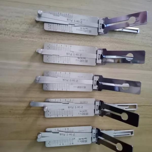 5-częściowy zestaw wytrychów HU66 v3 HU92 HU100 HU101 HU100R 2 w 1 auto, wytrych i dekoder do samochodu, czytnik kluczy samochodowych, profesjonalne narzędzia ślusarskie RLOKK
