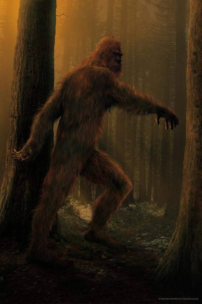 Amazon.com: Bigfoot Walking In Forest by Vincent Hie Fantasy Cool