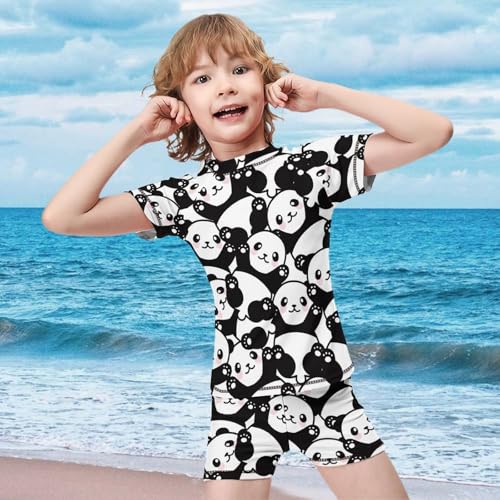 Cute PandaChildren's Swimsuits Boys Two Piece Suit10-12Y（150cm）3
