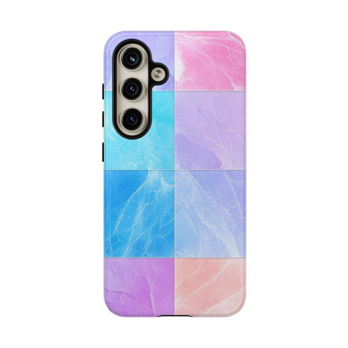 Coque Samsung S24 marbre pastel accessoire mode quotidien chic - 5