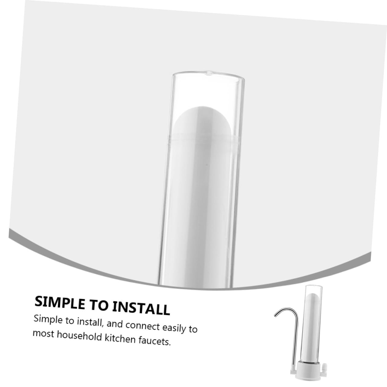 jojofuny Purificateur D'eau du Robinet Cuisine, Filtre à Eau Potable pour Usage Domestique, Installation Simple, D'adaptateurs