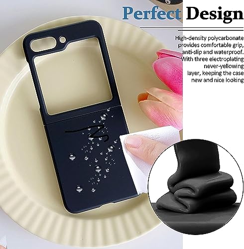Image of MIDOS Back Cover Compatible with Samsung Z Flip 5 Silicone Case Full Protection Shock Proof Case for Samsung Galaxy Z Flip 5 (Black)