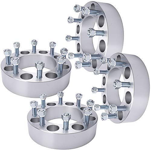 IRONTEK 2" 8x170mm Wheel Spacers [M14x2 STUDS, 8x170 to 8x170, 125mm Hub Bore] 8x6.63in Hubcentric Spacers For Ford 99-16 F-250/F-350/F-250 Super Duty/F-250 Super Duty, 00-02 Excursion Wheel Extenders