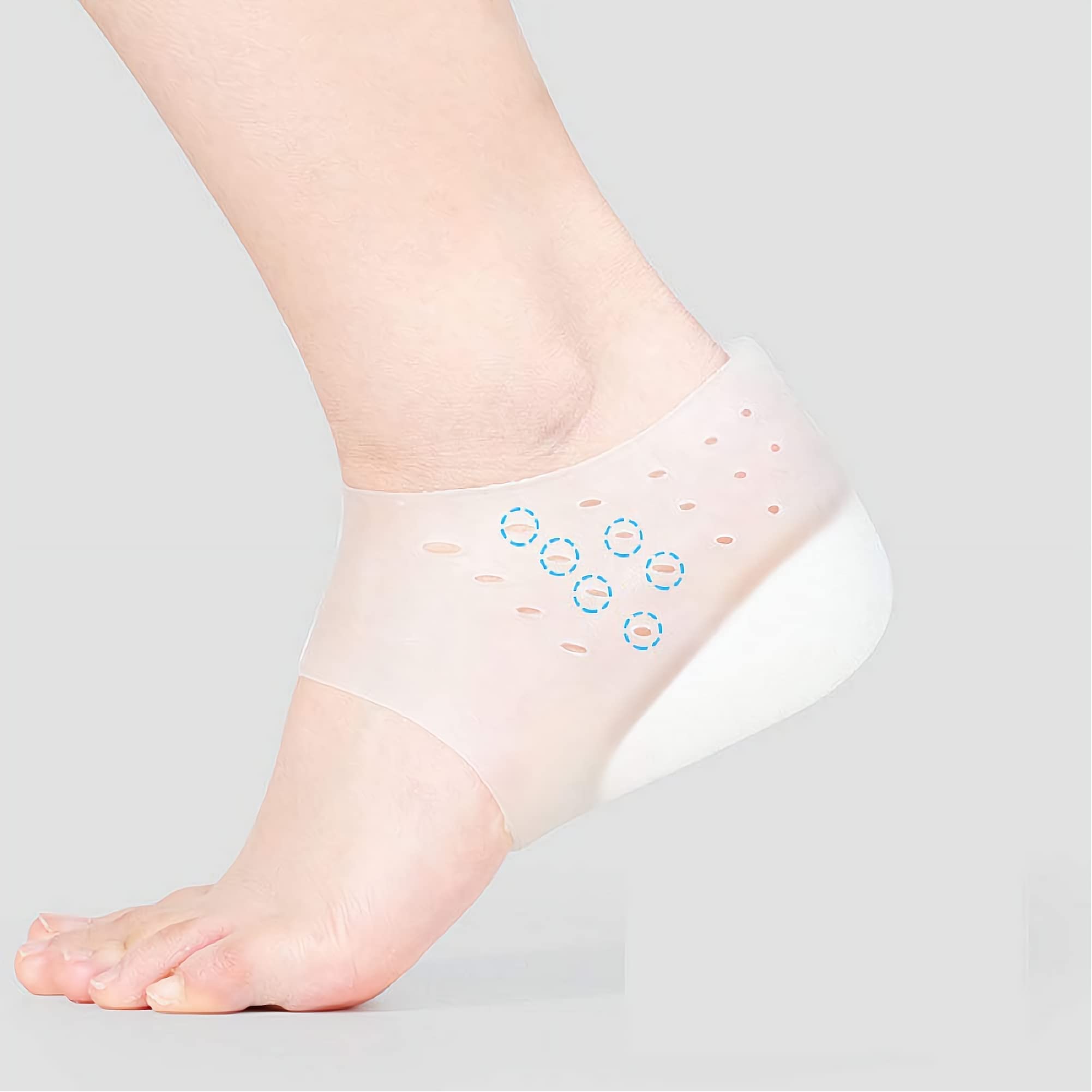 Gu Cheng Invisible Height Increase Insole, Silicone Insoles, Concealed Breathable Socks , Heel Raised Suitable for Men & Women ,Increase Wearable(3.5