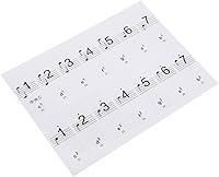 Vista 7 de Juego de 2 calcomanías de piano con teclado extraíble de 88 teclas, calcomanías de letras de piano, notas de teclado electrónico, teclas blancas