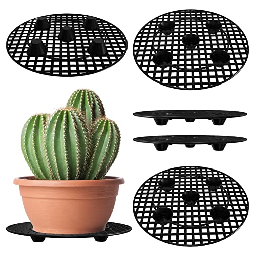 6 Stück Pflanzenwaage Topf Aufzug Garten Topfpflanze Setzling Wurzel Controller Chassis Topflappen Bodenschutz zur Vermeidung von Schäden an Hof und Boden und Fäulnis Cover