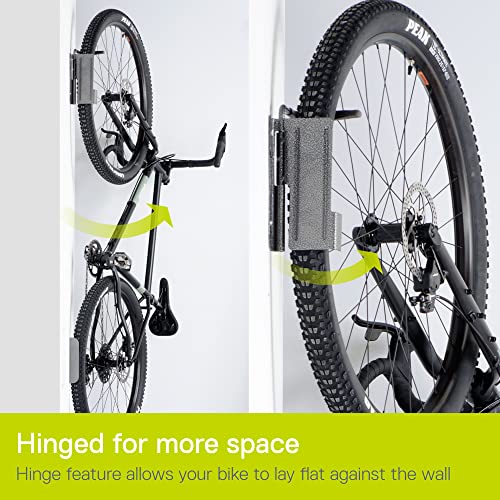 Image of Swivel Bike Wall Mount by Delta Cycle - Garage Bike Rack Swings 90 Degrees For More Floor Space - Bike Wall Hanger With Rear Tire Tray - Vertical Bike Rack Holds Any Bike Up To 40 lbs