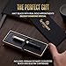 Scriveiner Luxury EDC Fountain Pen (Medium), Stunning Luxury Black Pocket Pen, Real Gold Plating, Schmidt Gilded Nib, Converter, Best Writing Gift Set for Men & Women, Nice Fancy Office Designer Pen