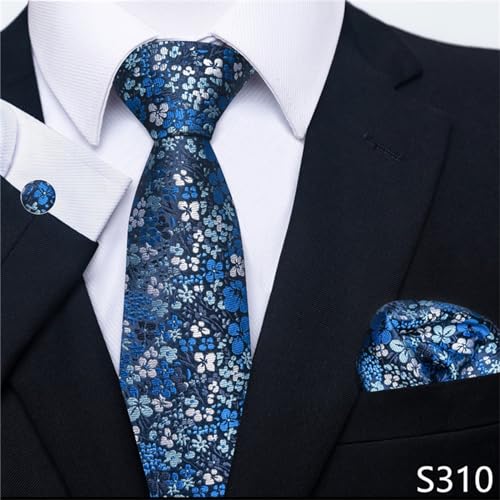 Set de Corbata para Hombre con Pañuelo y Gemelos miniatura 2
