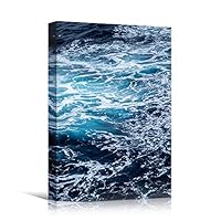 Canvas Wall Art Wind Wave Beach Beach Blue Coastal Cool Photography Relax/Calm - 12x18 inches