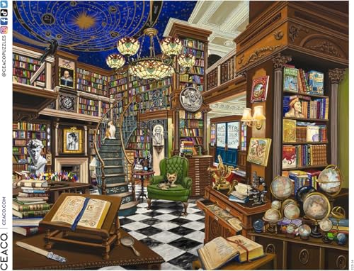 Ceaco - Puzzle Rare Book Dealer de 1000 Piezas Grandes para Adultos | Hecho en USA, Cartón Reciclado, Tamaño Terminado 26.6 x 19 in, Incluye Póster, Regalo, Enmarcable miniatura 5