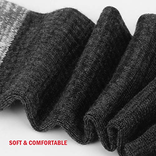 Mens Cotton Athletic Cushioned Crew Socks Moisture Wicking Mens Socks For Men, Breathable Anti-Odor Work Sock, 5 Pairs4