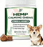 ziehooGe Dog Calming Chews - Helps with Separation, Barking & Composure, Natural Dog Supplements, Chicken Flavor, 120 Counts