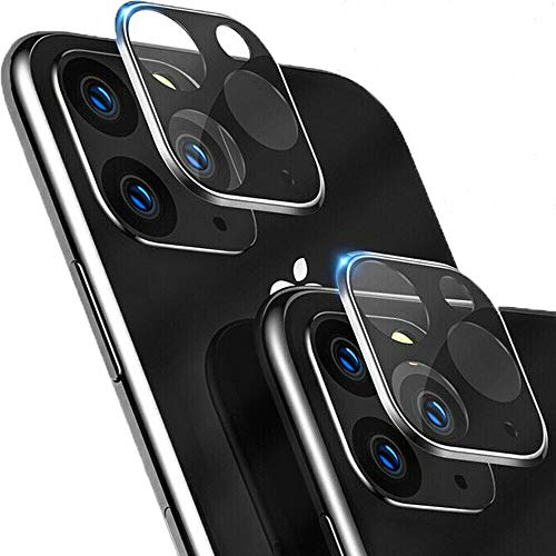 (2 Pack) Compatible for Apple iPhone 11 Pro Max Camera Lens Screen Protector Tempered Glass High Definition Transparent Anti-Scratch Fingerprint Camera Lens Protection - Black