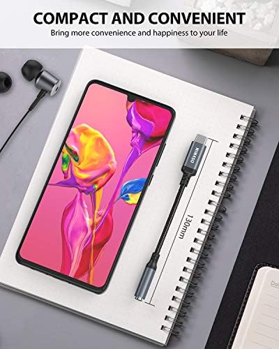 NIMASO USB C to 3.5 mm Jack Adapter, Type C to 3.5mm Headphone Aux Digital Audio Earphone Adaptor For Samsung Galaxy S21 S20 Ultra Note20 10 A80 Huawei P40/P30 Pro/P20,Google Pixel 4XL,OnePlus7,Xiaomi