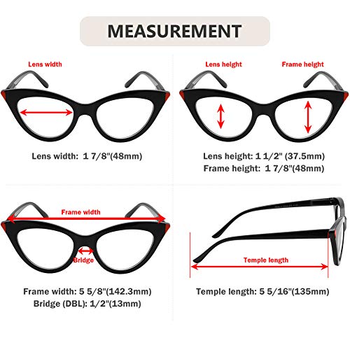 Eyekepper 5 Pack Reading Glasses for Women Cat-eye Style Ladies Readers +2.00, 5pcs-mix - Image 3