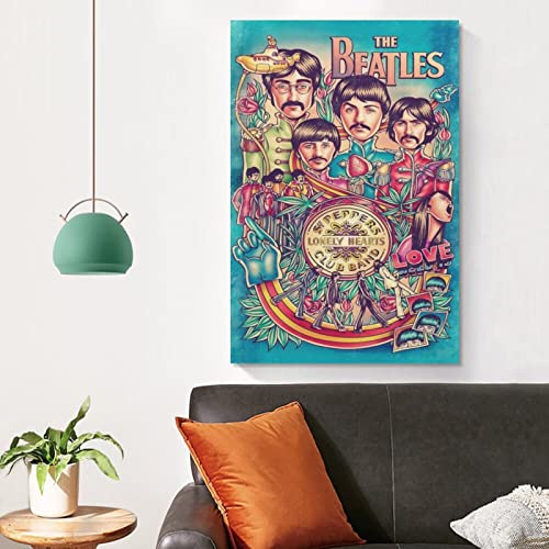 Poster de groupe de rock britannique The Beatles – Décoration murale rétro pour la maison, la chambre à coucher, 60 x 90… - Les Beatles, Paul McCartney, John Lennon, RIngo Starr, George Harrison Poster de groupe de rock britannique The Beatles - Décoration murale rétro pour la maison, la chambre à coucher, 60 x 90… – Image 5