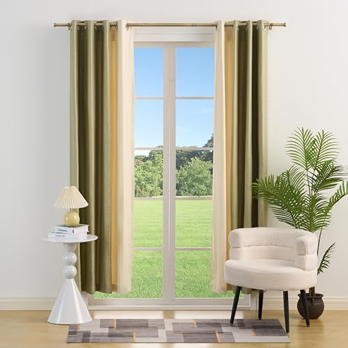 Curtain Poles 120cm to 210cm Antique Brass Extendable Curtains Pole Set 25mm (1") Diameter Curtain Rod With Cap finials brackets rings 48 to 86" - Image 4