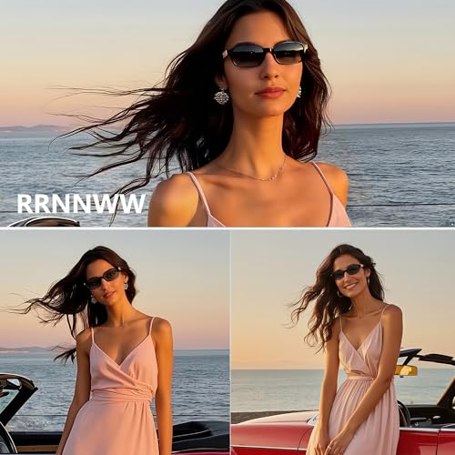 Retro Rectangular Sunglasses for Women Vintage Fashion Trendy Funny Small 90s Square Sunnies2