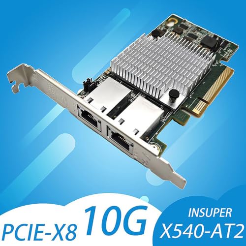 X540-T2 PCI-E X8 a Doble RJ45 Tarjeta Adaptadora de Red Extensora 10Gbps para PCs de Escritorio y Servidores miniatura 2