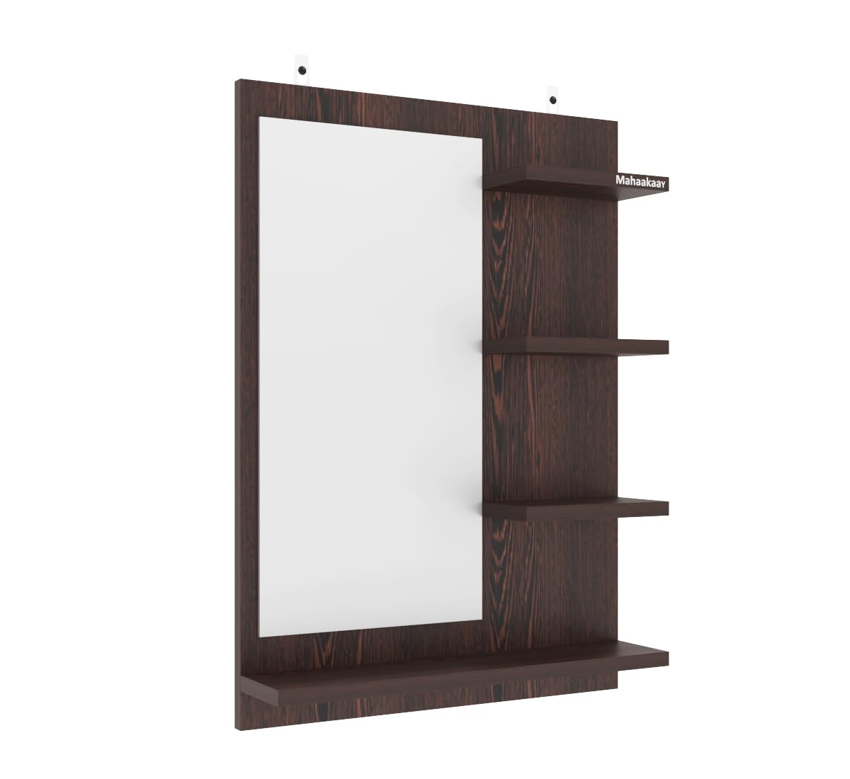 Star Wall Mount Dressing Mirror with Shelf Engineered Wood Wenge Size70X50X10 cm
