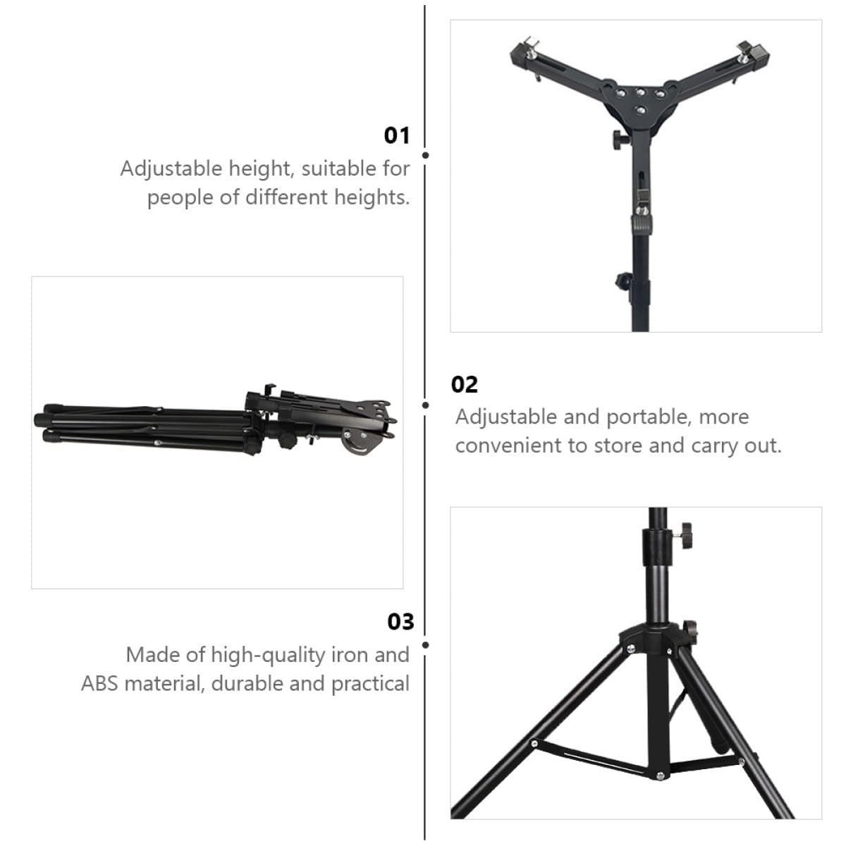 PRETYZOOM Supporto per Strumenti di Pratica per Batteria Pad da Allenamento, Supporto Rullante Batteria Portatile per Musicisti, per Esercizi in Sala Prove e Lezioni
