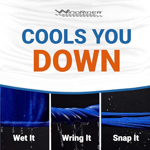 WindRider FPS 50+ Polaina de pescoço, máscara de rosto – Proteção solar para pesca, Branco, Medium_S