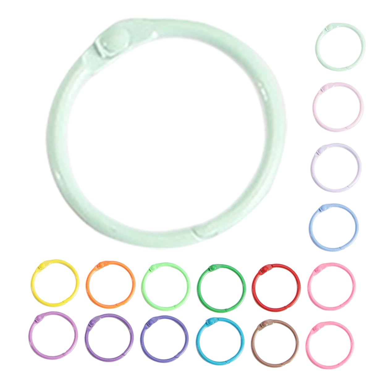 HOMSFOU 4 Set Tortale Ad Anello Di Raccoglitore Chiave Inossidabile Portachiavi Ad Anelli Divisi Keychain Staccabile Portachiavi Compatto Mini Raccoglitori Ad Anelli Metallo 60 Pezzi * 4