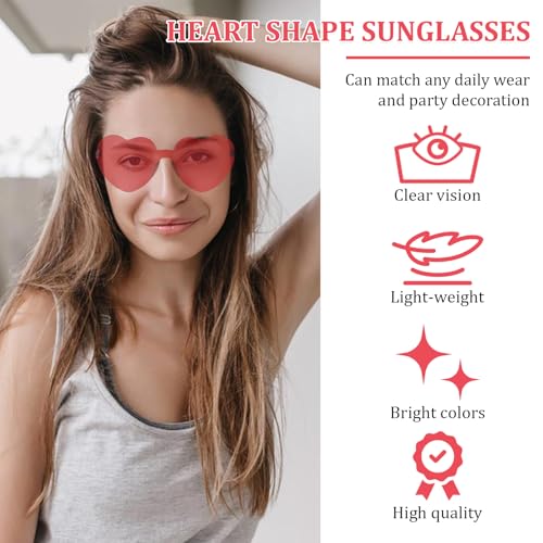 14 Pack Heart Sunglasses for Women Heart Shaped Party Glasses for Bachelorette Bridesmaid Valentine Party Favors4