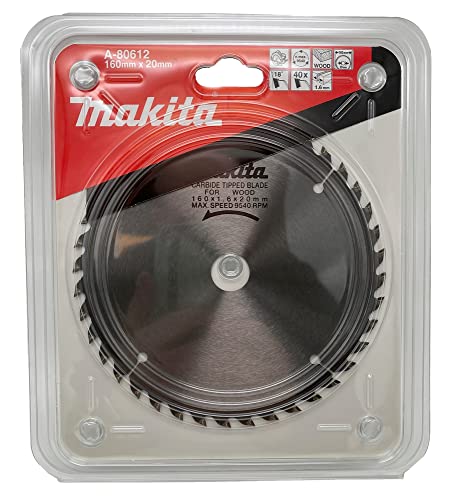 Lame de scie circulaire Widia 40 dents Makita A-80612 denture T.C.T. haute résistance bois