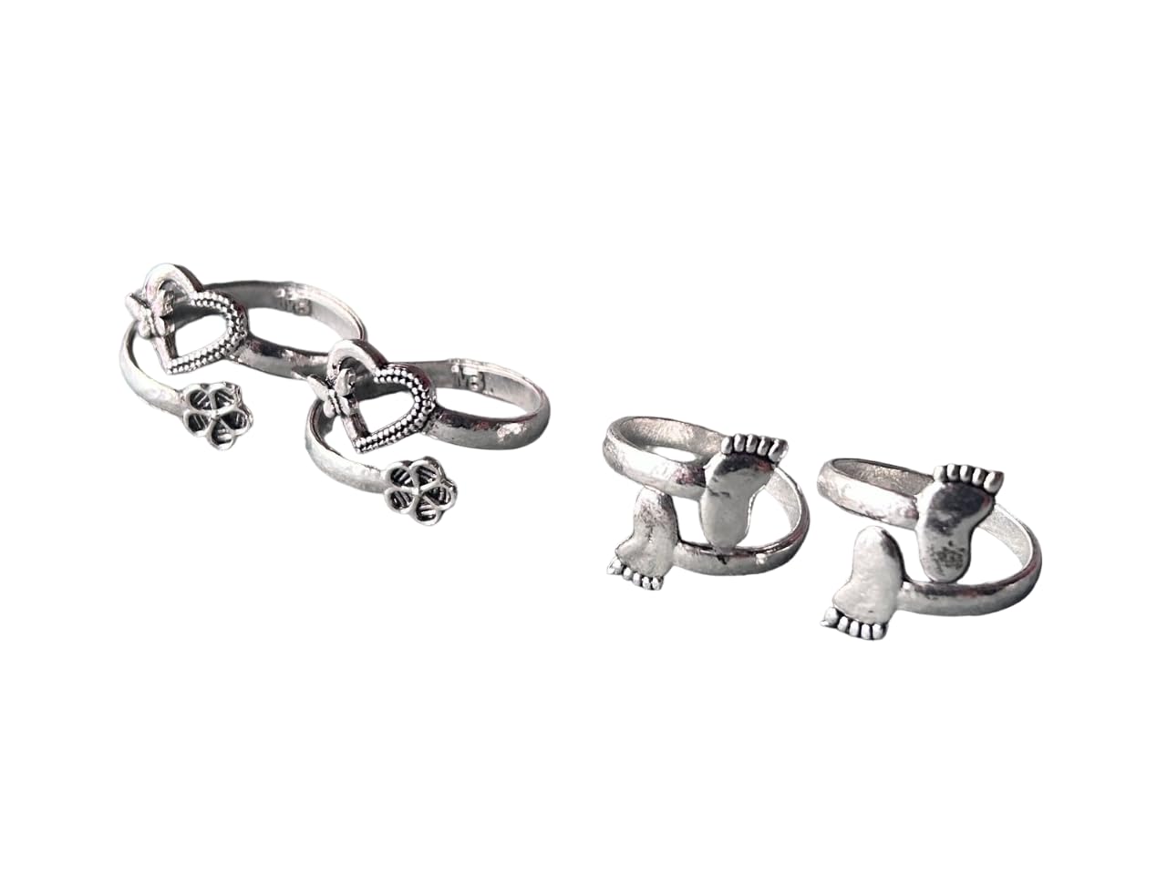 Women & Girls Metal Fancy Glossy finish Toe Ring Adjustable Bichiya/Leg Finger Ring_Combo_2 (A_C_P_110770_Silver)-image-39