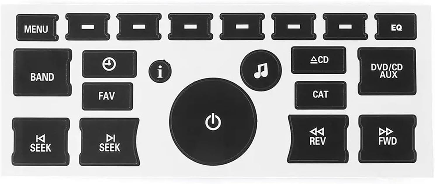 Car Air Conditioning Button Sticker for GMC,Car Central Control Air Conditioning Multimedia Button Cover Sticker.,C