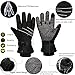 BIKINGMOREOK Winterhandschuhe Wasserdicht -30°F 3M Thinsulate Skihandschuhe Warme Touchscreen Handschuhe,Winddicht Fahrradhandschuhe Herren Damen-Schwarz-L