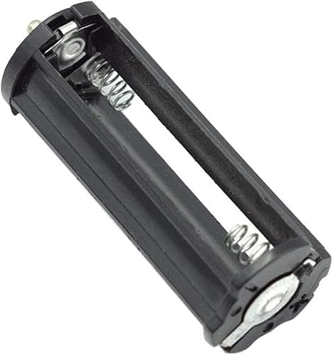 Soporte De Batería Cilíndrico Estuche De Almacenamiento De Batería Para 3 x 1.5V AAA Baterías Linterna Antorcha Negro - (6 Pcs)