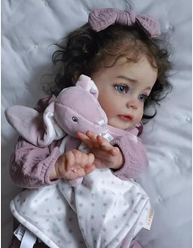 SCOM Muñecas de bebé recién nacidas realistas, de 18 pulgadas, muñeca de bebé recién nacida, linda muñeca de silicona de la vida real con cuerpo de