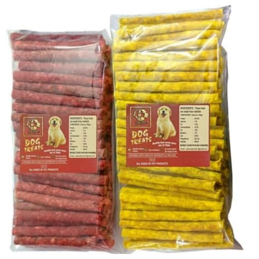 ADB Creations Dog Food Munchy Chew Stick for Dogs (10 KG) – 5 Kg Chicken & 5 Kg Mutton Flavor Mix, Rawhide Treat Munchy, Long Lasting Dental Snack for All Breed Dogs - 10 Kg (Pack of 1)